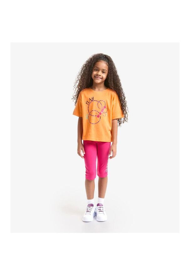 Komplet dziecięcy koszulka + legginsy Diadora JG Set Hoops Junior. Kolor: pomarańczowy