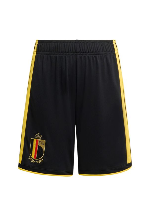 Adidas - Szorty Belgium 26 Home Kids. Kolor: wielokolorowy, żółty, czarny. Technologia: ClimaCool (Adidas). Sport: piłka nożna