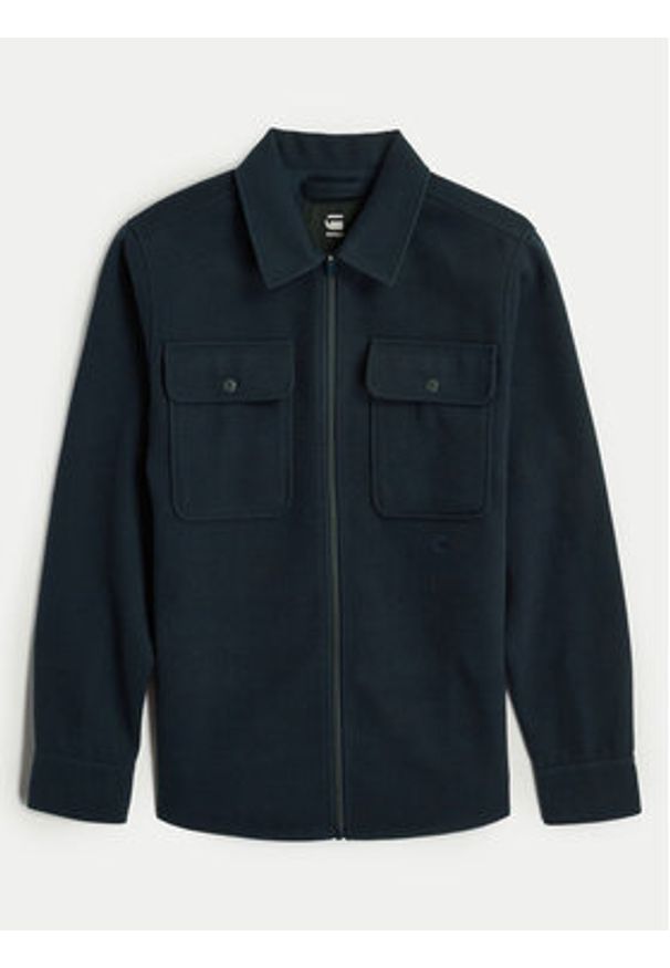 G-Star RAW - G-Star Raw Kurtka przejściowa D25825-D200 Granatowy Regular Fit. Kolor: niebieski. Materiał: syntetyk