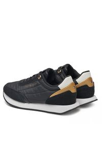 TOMMY HILFIGER - Tommy Hilfiger Sneakersy Essential Runner FW0FW08332 Czarny. Kolor: czarny. Materiał: zamsz, skóra #5