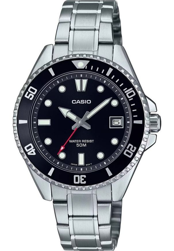 Zegarek Casio Zegarek marki Casio model MDV-10D kolor Szary. Akcesoria męski. Sezon: Cały rok NoSize. Kolor: szary