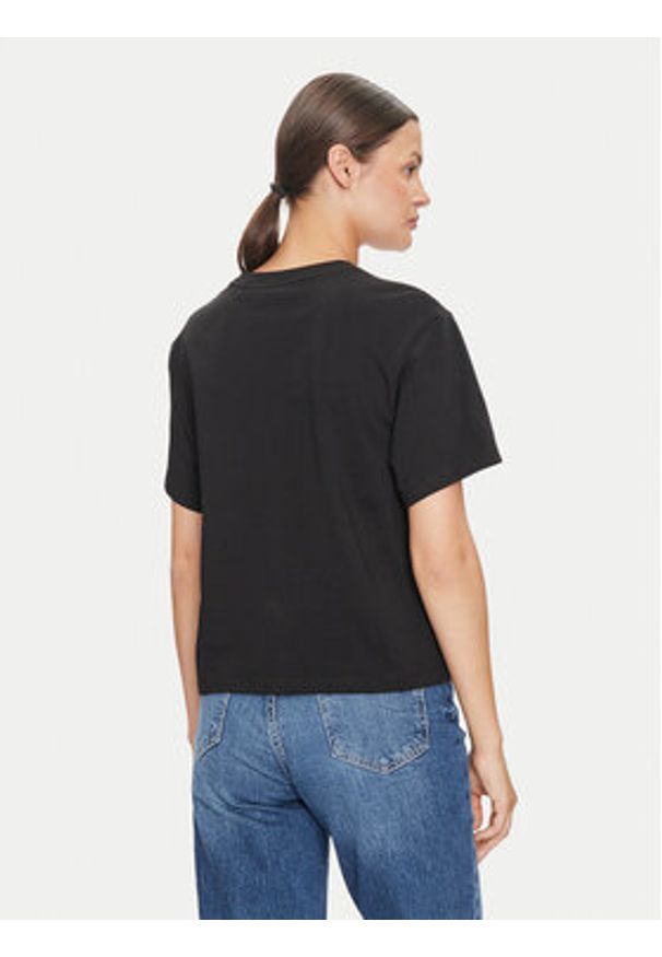 Guess Jeans T-Shirt W4YI73 K8HM0 Czarny Regular Fit. Kolor: czarny. Materiał: bawełna