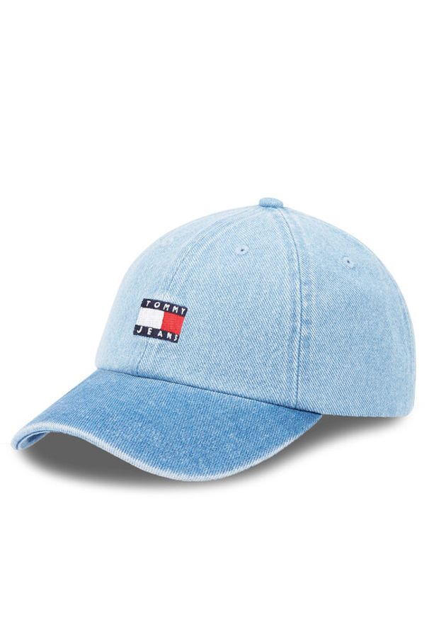 Tommy Jeans Czapka z daszkiem Tjm Heritage Denim Cap AM0AM12336 Niebieski. Kolor: niebieski. Materiał: materiał