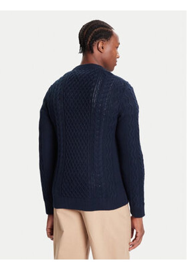 Tommy Jeans Sweter DM0DM22101 Granatowy Regular Fit. Kolor: niebieski. Materiał: bawełna