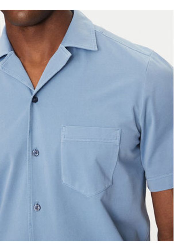 BOSS Koszula 50537949 Niebieski Regular Fit. Kolor: niebieski. Materiał: bawełna, syntetyk
