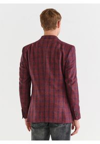 Pako Lorente - PAKO LORENTE – Bordowa marynarka casualowa. Okazja: na co dzień. Kolor: czerwony. Materiał: wełna, len, bawełna. Styl: casual #6