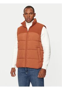 Jack & Jones - Jack&Jones Bezrękawnik Moon 12256860 Brązowy Regular Fit. Kolor: brązowy. Materiał: syntetyk. Długość rękawa: bez rękawów