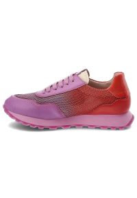 Fioletowe Sneakersy Hispanitas Modne Obuwie Damskie. Okazja: na spacer. Kolor: czerwony. Wzór: kolorowy #5