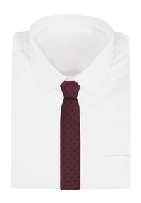 Krawat Męski - Angelo di Monti - Głęboka Czerwień, Wzór Geometryczny. Kolor: czerwony. Materiał: tkanina. Wzór: geometria. Styl: elegancki, wizytowy