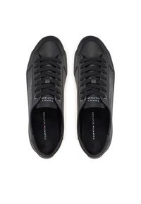 TOMMY HILFIGER - Tommy Hilfiger Sneakersy Core Corporate Vulc Leather FM0FM05399 Czarny. Kolor: czarny. Materiał: skóra #6