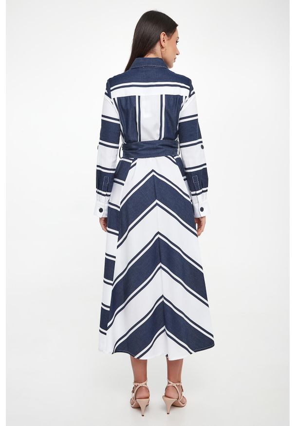 Joseph Ribkoff - Sukienka midi w paski JOSEPH RIBKOFF. Wzór: paski. Długość: midi