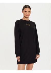 EA7 Emporio Armani Sukienka codzienna 6DTA52 TJ9RZ 1200 Czarny Regular Fit. Okazja: na co dzień. Kolor: czarny. Materiał: syntetyk, wiskoza. Typ sukienki: proste. Styl: casual #1