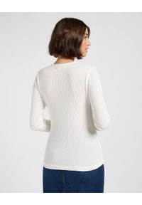 Lee - DAMSKA KOSZULKA LEE WASHED WAFFLE HENLEY ECRU 112371290. Typ kołnierza: typu henley #5