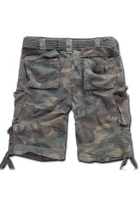Szorty bushcraft męskie Brandit M65 Savage z Paskiem Vintage Woodland. Kolor: zielony, brązowy, wielokolorowy. Długość: krótkie. Sezon: lato