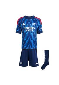 Adidas - Wyjazdowy mini zestaw dla dzieci Arsenal 25/26. Kolor: szary, niebieski, wielokolorowy. Sport: piłka nożna
