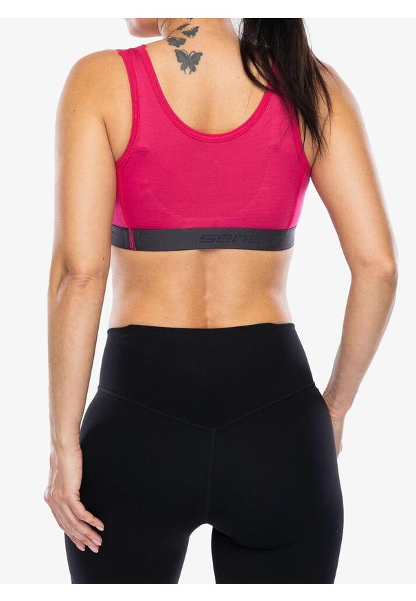 SENSOR - Biustonosz termoaktywny Sensor Merino Active Bra. Kolor: różowy