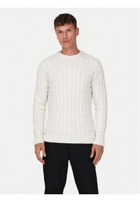 Only & Sons Sweter 22026504 Écru Regular Fit. Materiał: syntetyk, bawełna