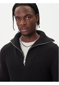 Hugo - HUGO Sweter Srigg 50547002 Czarny Relaxed Fit. Kolor: czarny. Materiał: bawełna