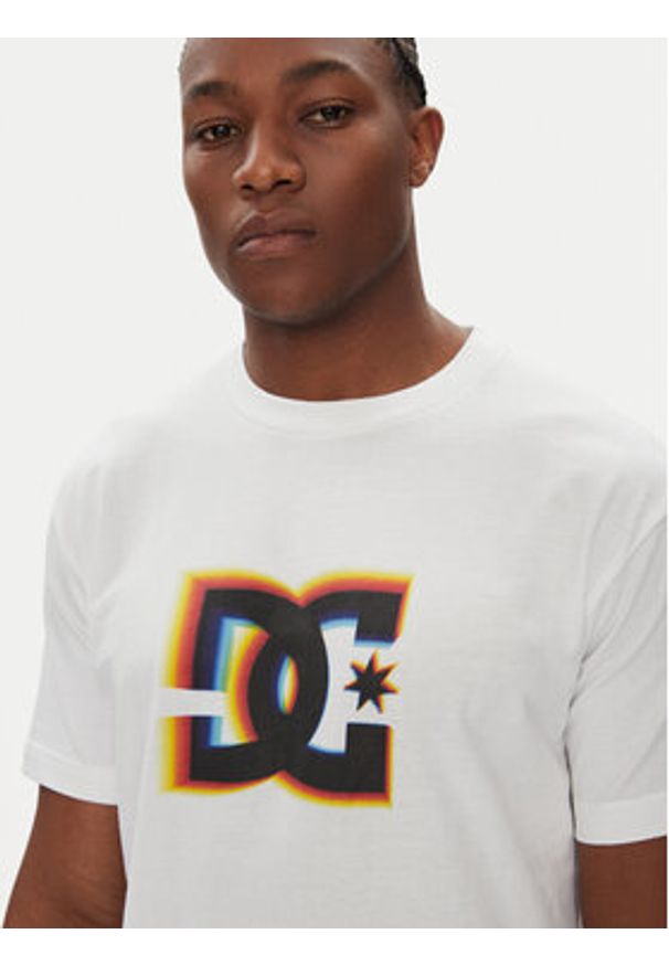 DC Shoes T-Shirt ADYZT05444 Biały Heritage Fit. Kolor: biały. Materiał: bawełna