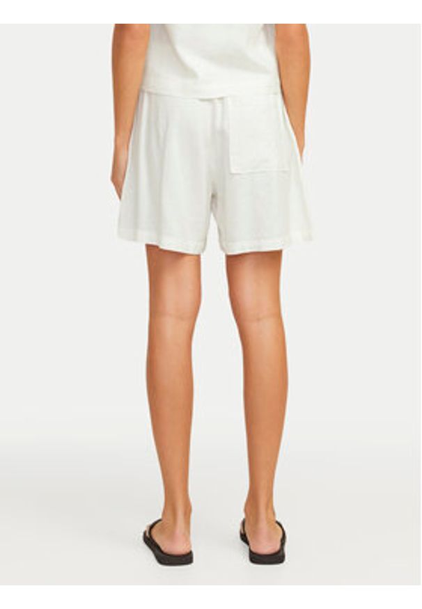 JJXX Szorty materiałowe Breeze 12269727 Biały Relaxed Fit. Kolor: biały. Materiał: len, wiskoza