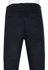 Męskie Spodnie Chinos marki Rigon – Bawełna z Elastanem – Slim Fit - Ciemny Granat. Materiał: bawełna, elastan #3