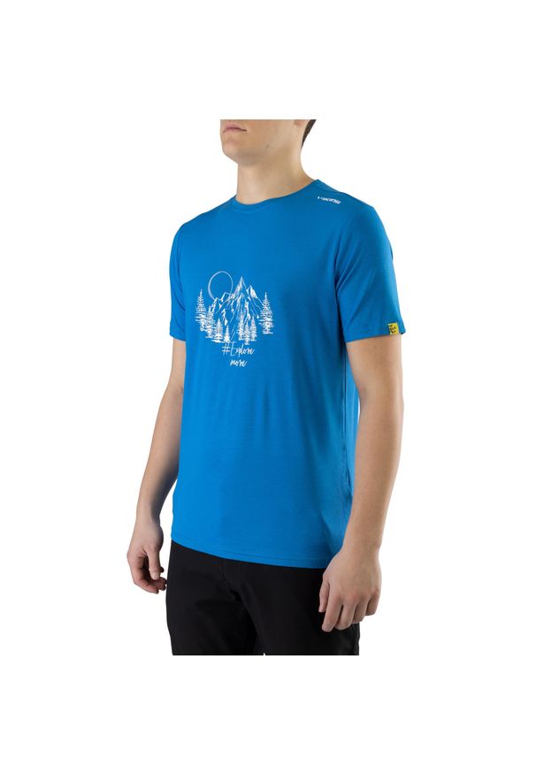 Viking - T-shirt męski VIKING Lenta Bamboo Light. Kolor: niebieski