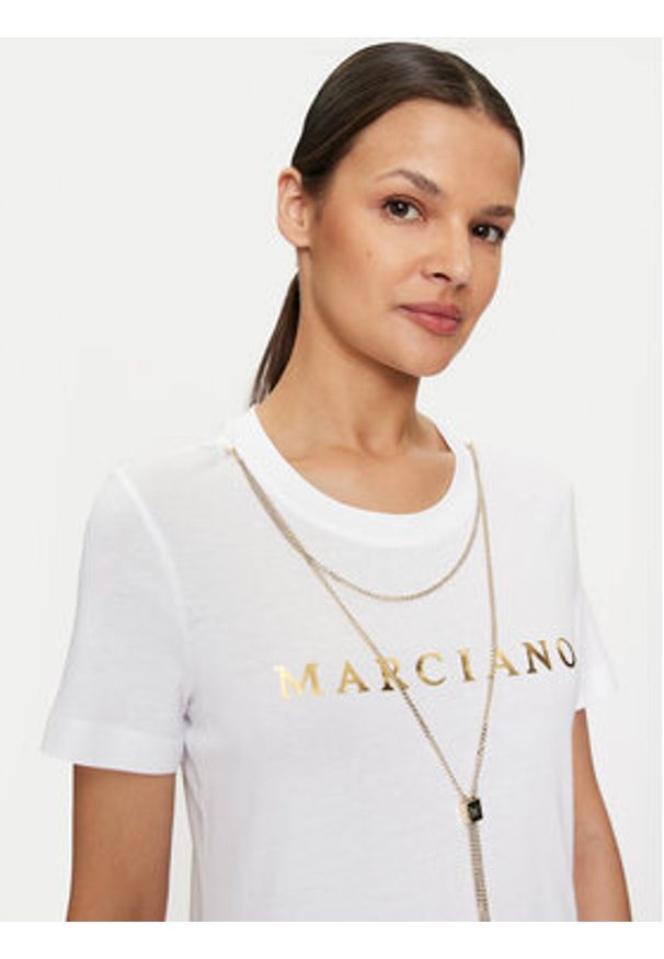 Marciano Guess T-Shirt Olivia 4YGI16 6138A Biały Regular Fit. Kolor: biały. Materiał: bawełna