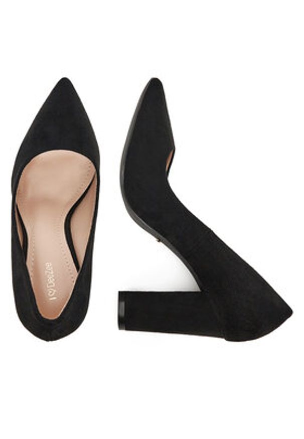 DeeZee Czółenka LB9901-BLACK SU Czarny. Kolor: czarny. Materiał: materiał