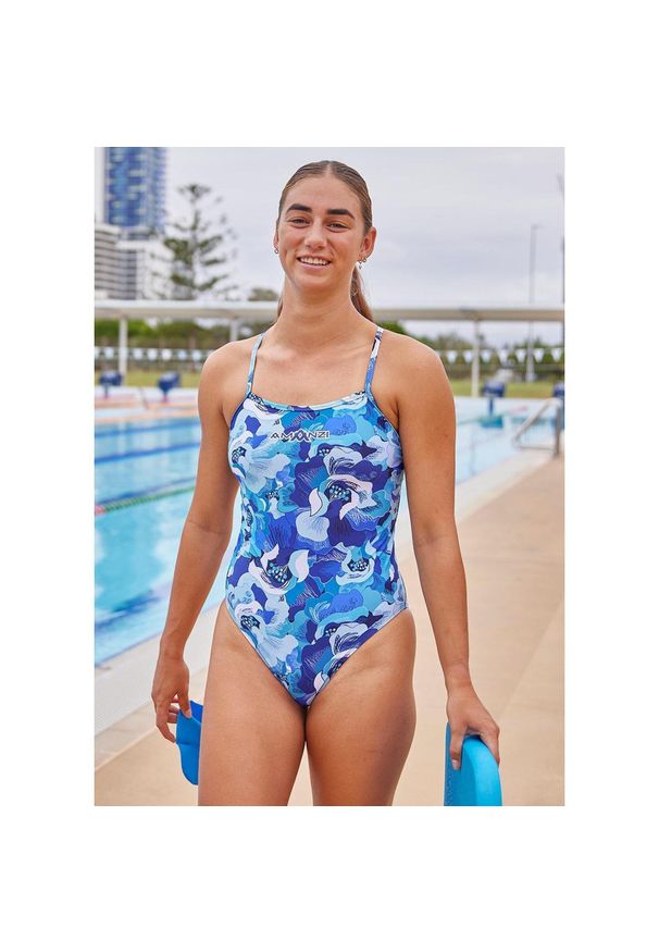 AMANZI - Strój Kąpielowy Water Aquaflora Proback – Rozmiar 24. Kolor: wielokolorowy, biały. Wzór: kwiaty