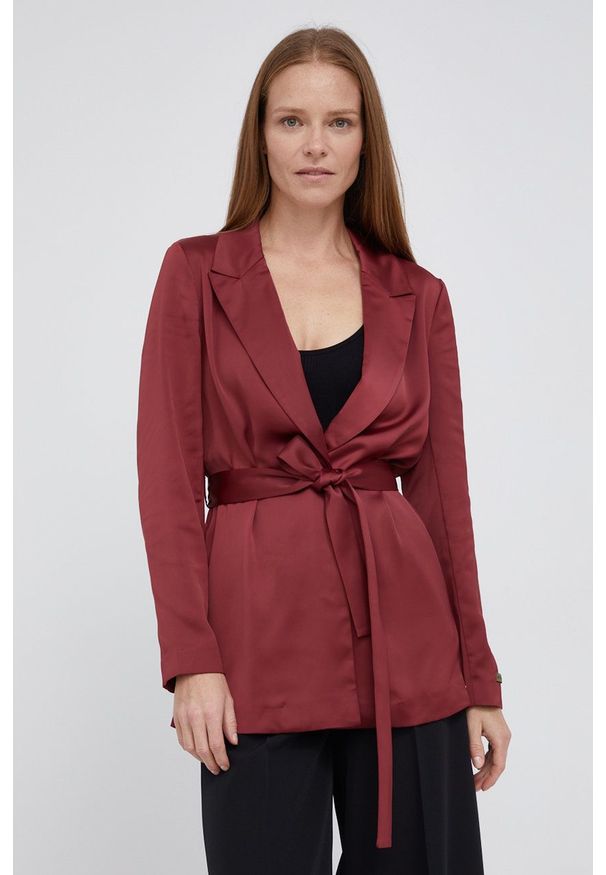 Scotch & Soda - Marynarka. Okazja: na co dzień. Kolor: czerwony. Materiał: tkanina. Wzór: gładki. Styl: casual