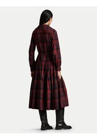 Polo Ralph Lauren Sukienka koszulowa 211A13260001 Bordowy Regular Fit. Typ kołnierza: polo. Kolor: czerwony. Materiał: bawełna. Typ sukienki: koszulowe #4