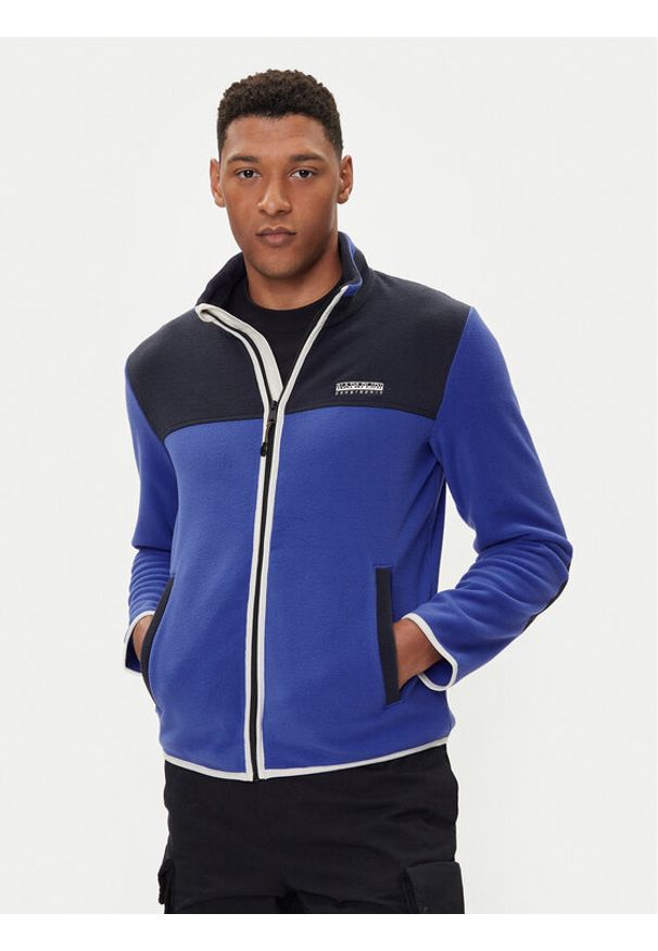 Napapijri Polar T-Dergana NP0A88V1 Niebieski Regular Fit. Kolor: niebieski. Materiał: syntetyk