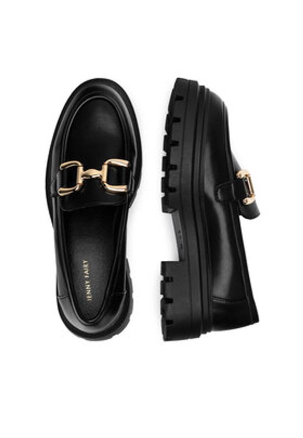 Jenny Fairy Loafersy HY58682-4 Czarny. Kolor: czarny. Materiał: syntetyk