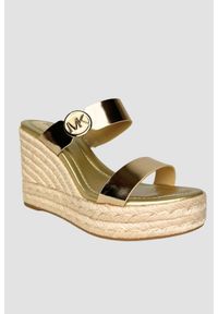 Michael Kors - MICHAEL KORS Złote sandały Lucinda Wedge, Rozmiar 40. Kolor: złoty #3