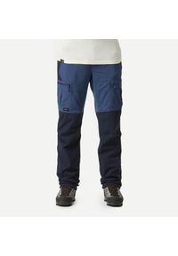 FORCLAZ - Spodnie trekkingowe męskie Forclaz MT500 wytrzymałe. Kolor: niebieski, wielokolorowy, szary. Materiał: materiał, tkanina, syntetyk