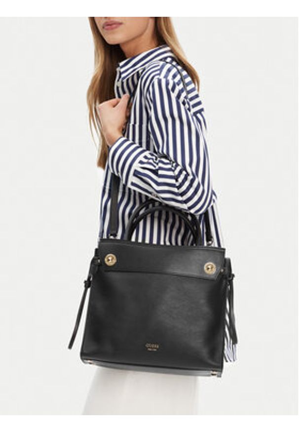 Guess Torebka HWBIAA L5117 Czarny. Kolor: czarny. Materiał: skórzane