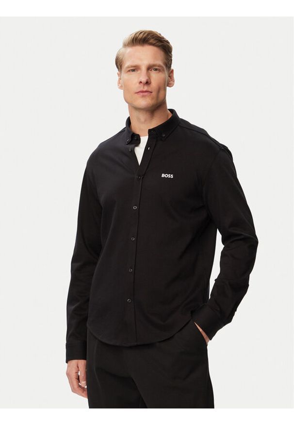 BOSS Koszula ST Motion 50555946 Czarny Regular Fit. Kolor: czarny. Materiał: bawełna