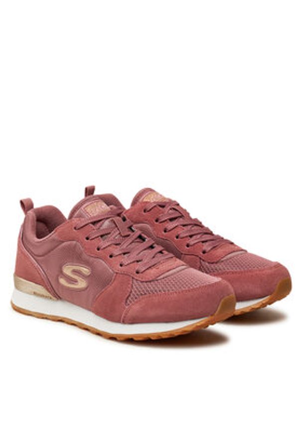 skechers - Skechers Sneakersy 111/ROS Różowy. Kolor: różowy. Materiał: zamsz, skóra