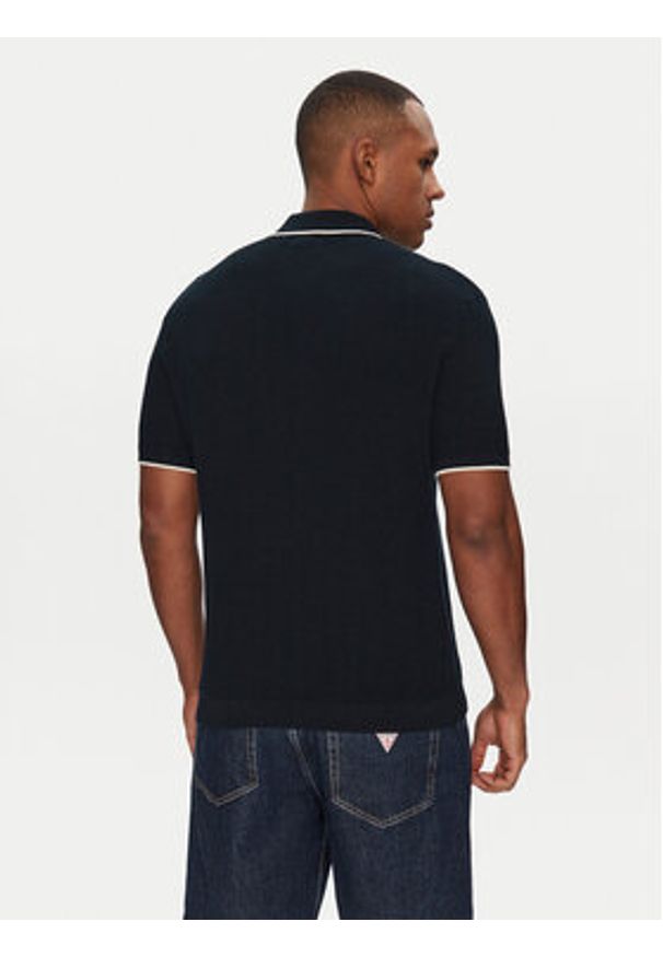 Guess Jeans Polo M5GR18 Z3HM1 Granatowy Regular Fit. Typ kołnierza: polo. Kolor: niebieski. Materiał: bawełna