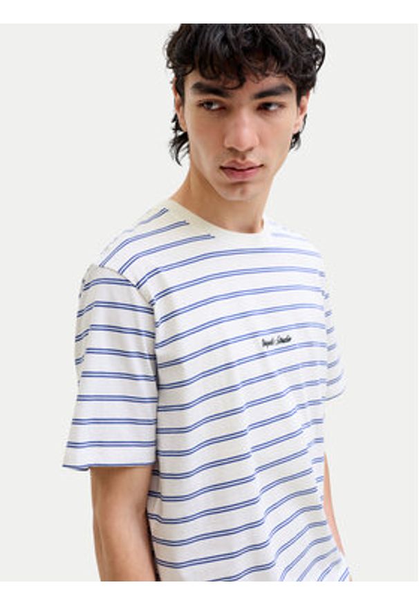 Jack & Jones T-Shirt Norrebro 12291021 Biały Relaxed Fit. Kolor: biały. Materiał: bawełna