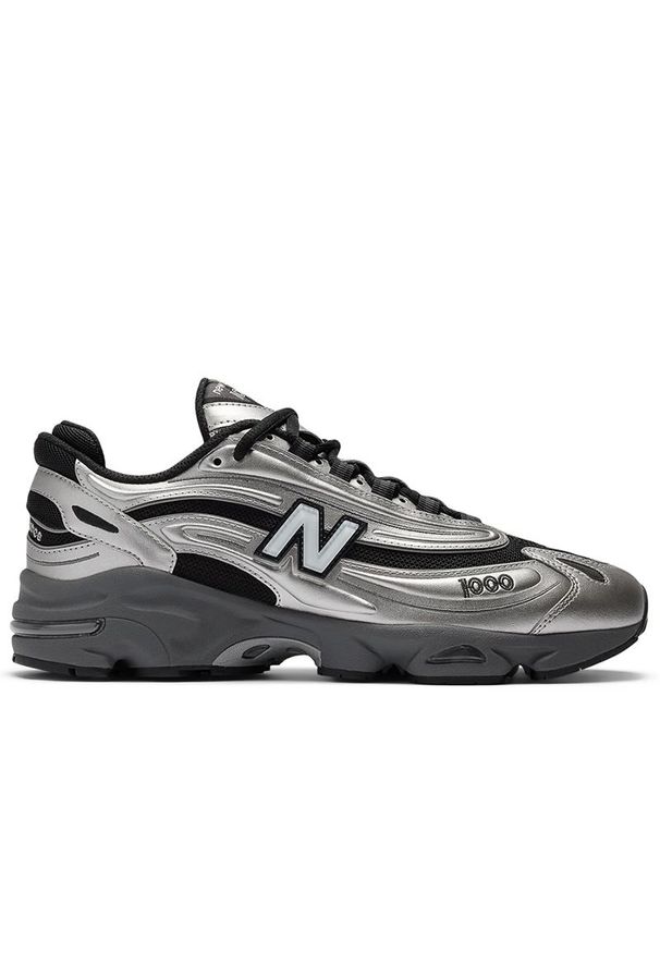 Buty New Balance M1000EGR - srebrne. Kolor: srebrny. Materiał: materiał, skóra. Szerokość cholewki: normalna
