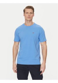 Napapijri T-Shirt Salis NP0A4H8D Niebieski Regular Fit. Kolor: niebieski. Materiał: bawełna
