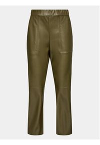 MAX&Co. Spodnie z imitacji skóry Creativo 77840723 Brązowy Relaxed Fit. Kolor: brązowy. Materiał: syntetyk, skóra #3