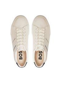 BOSS - Boss Sneakersy Aiden 50522833 Beżowy. Kolor: beżowy. Materiał: skóra #3