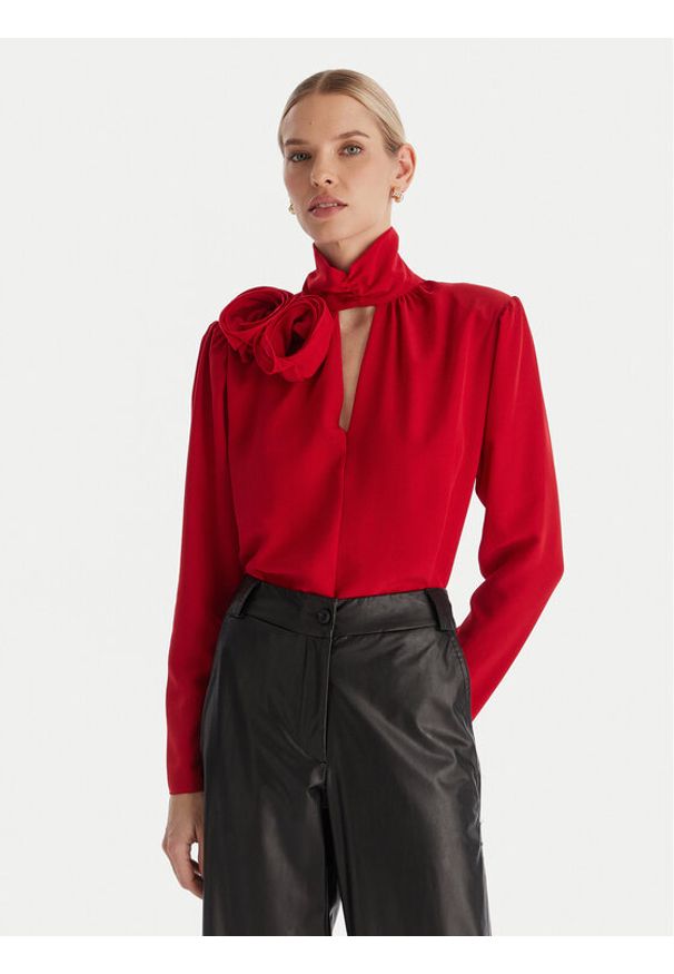 ACCESS FASHION Bluzka 54-2063-171 Czerwony Regular Fit. Kolor: czerwony. Materiał: syntetyk