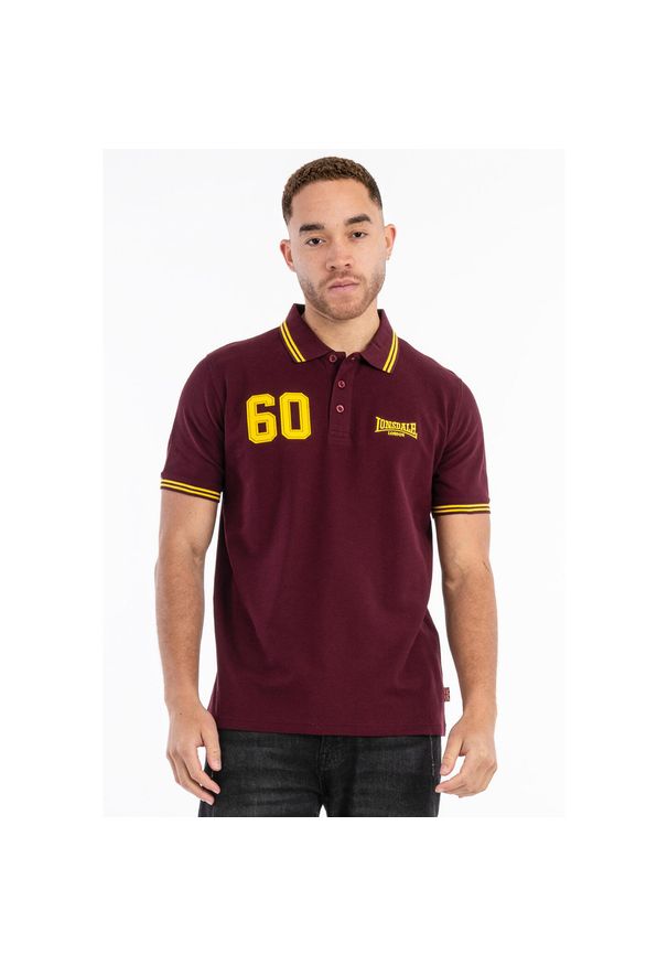 Koszulka polo o klasycznym kroju Lonsdale Hellister. Typ kołnierza: polo. Kolor: wielokolorowy, żółty, czerwony. Styl: klasyczny