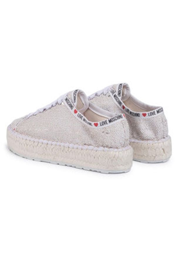 Love Moschino - LOVE MOSCHINO Espadryle JA10383G0AJL010A Beżowy. Kolor: beżowy. Materiał: syntetyk
