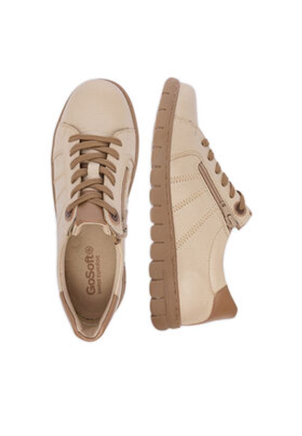 Go Soft Sneakersy CEO-WI23-GHANA-12 Beżowy. Kolor: beżowy. Materiał: skóra