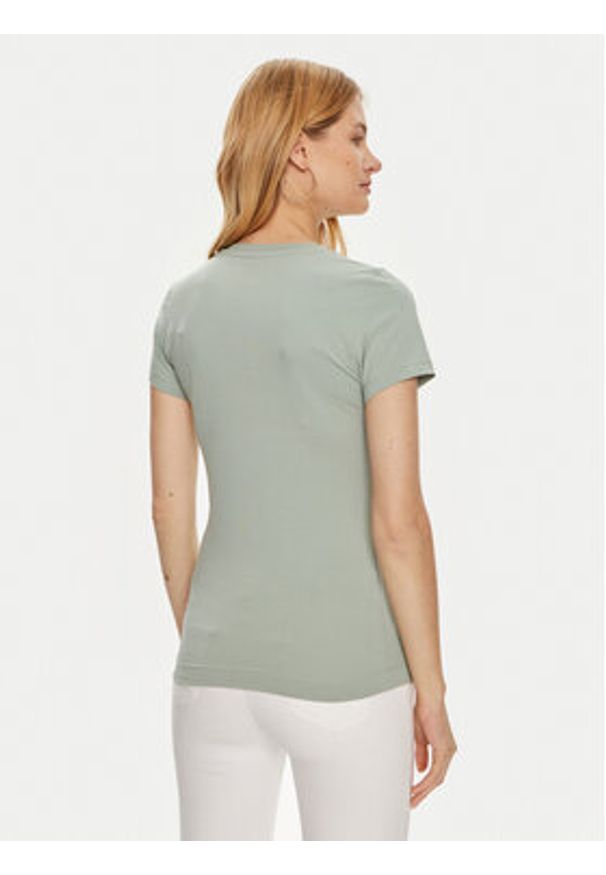Guess T-Shirt W4YI72 J1314 Zielony Slim Fit. Kolor: zielony. Materiał: bawełna