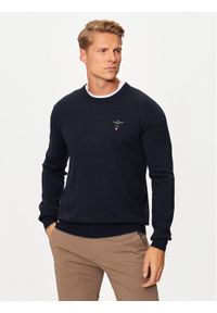 Aeronautica Militare Sweter 242MA1388L415 Niebieski Regular Fit. Kolor: niebieski. Materiał: wełna